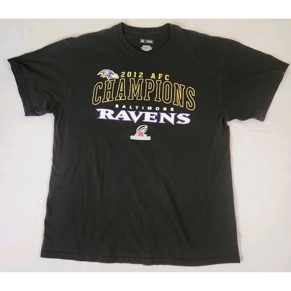 NFL Team Apparel Baltimore Ravens Black Graphic T-shirt Size Men's XLarge